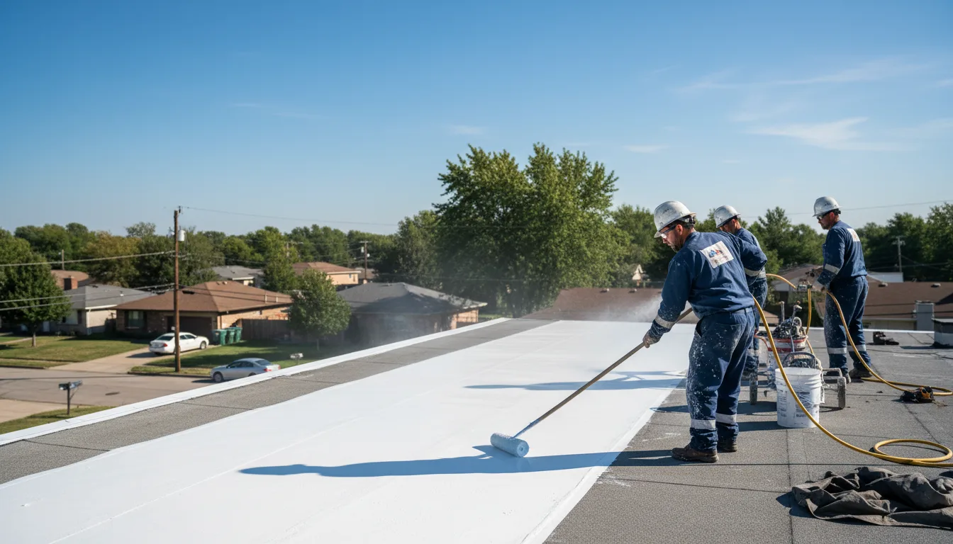 Commercial roof coating in Fair Oaks, IN near me